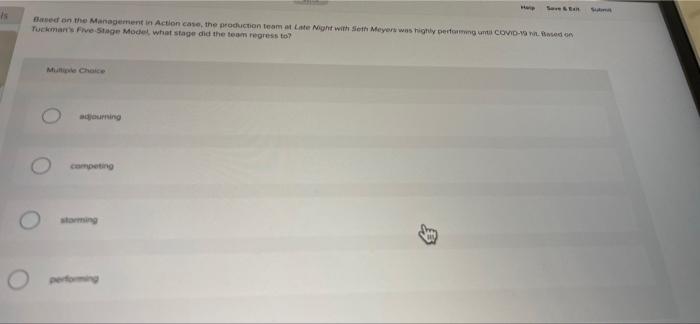Solved Save Based on the Management in Action case the | Chegg.com