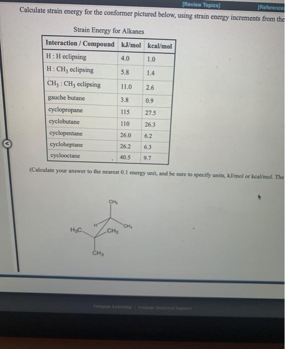 Solved [Review Topics] [RO Calculate strain energy for the | Chegg.com