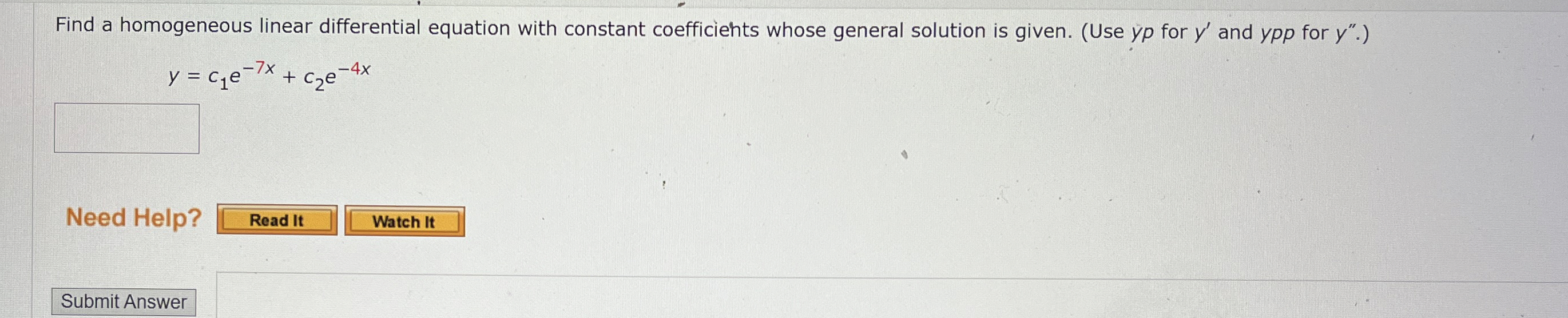 Solved Find a homogeneous linear differential equation with | Chegg.com