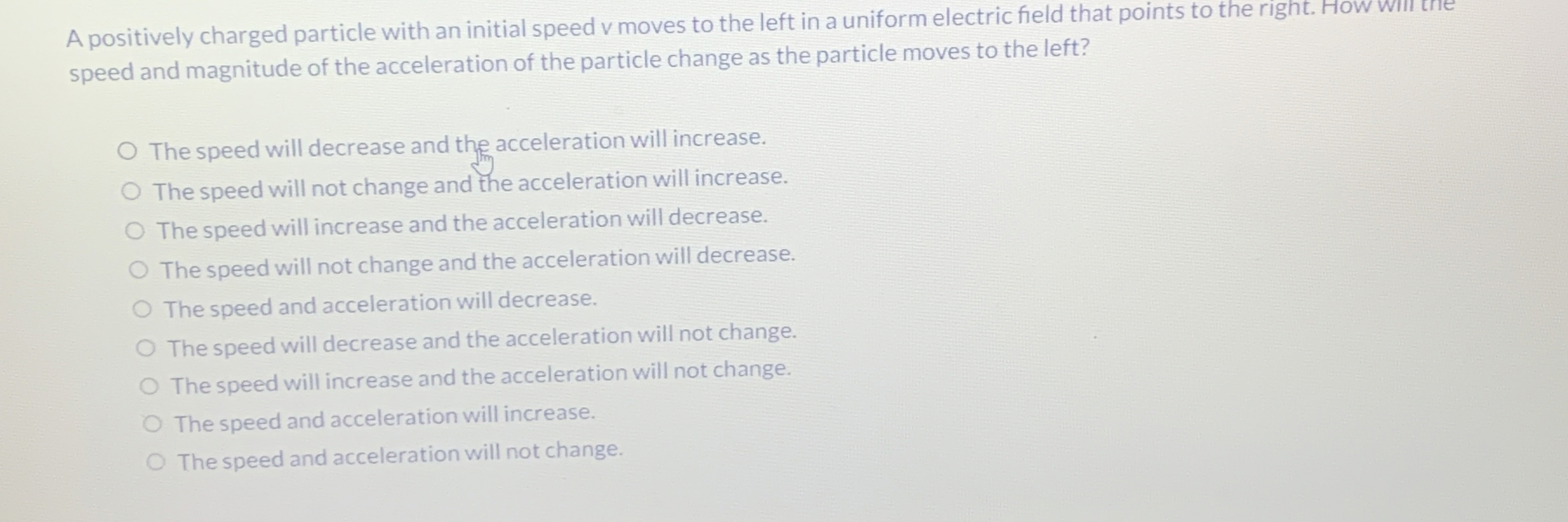 Solved A positively charged particle with an initial speed v | Chegg.com