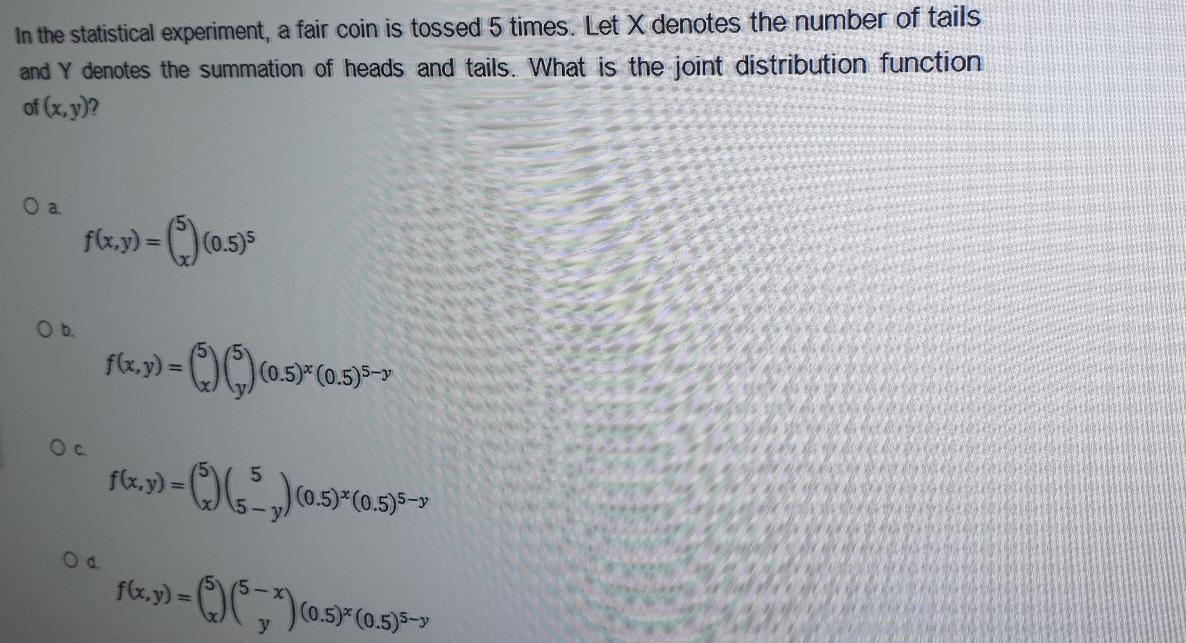 Solved In the statistical experiment, a fair coin is tossed | Chegg.com