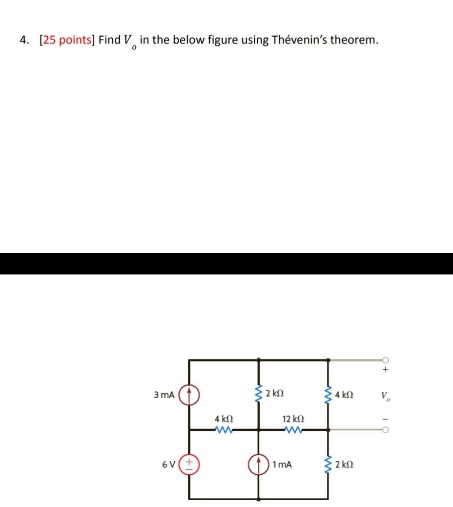 Solved 4. [25 points] Find Vo in the below figure using | Chegg.com