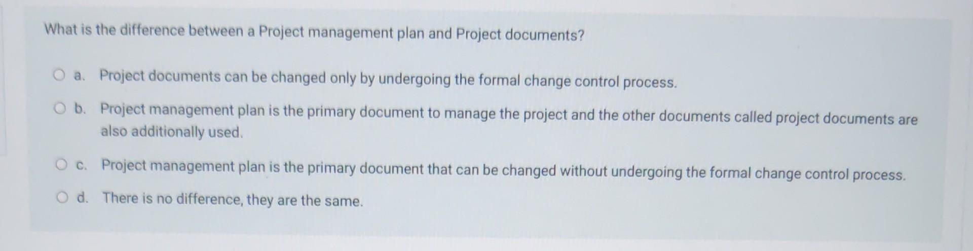 Solved What is the difference between a Project management | Chegg.com