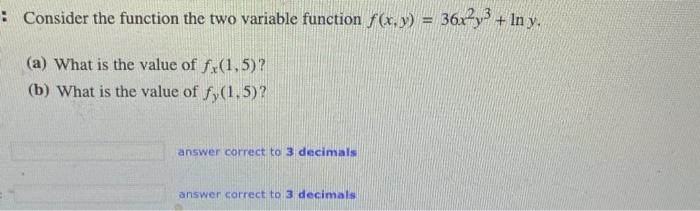 Solved : Consider the function the two variable function | Chegg.com