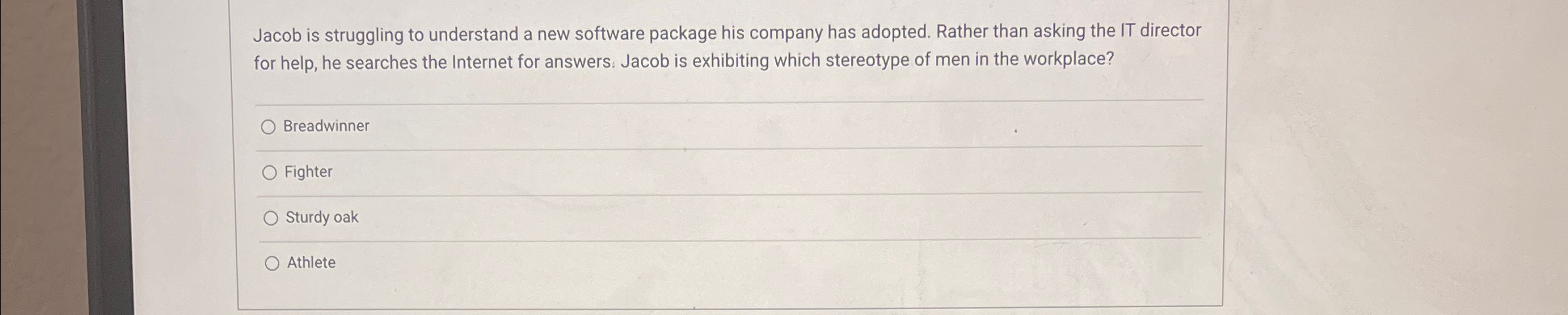 Solved Jacob is struggling to understand a new software | Chegg.com