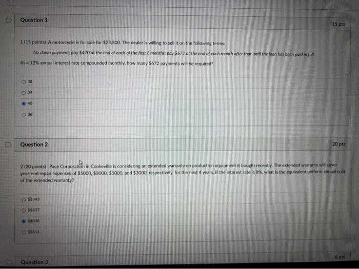 Solved Question 1 15 pts 1(15 points) A motorcycle is for | Chegg.com