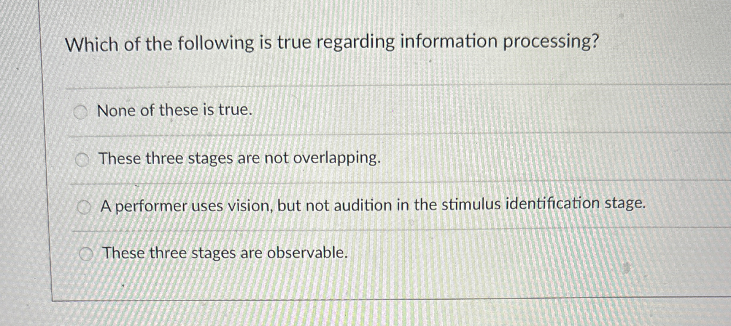 Solved Which of the following is true regarding information | Chegg.com