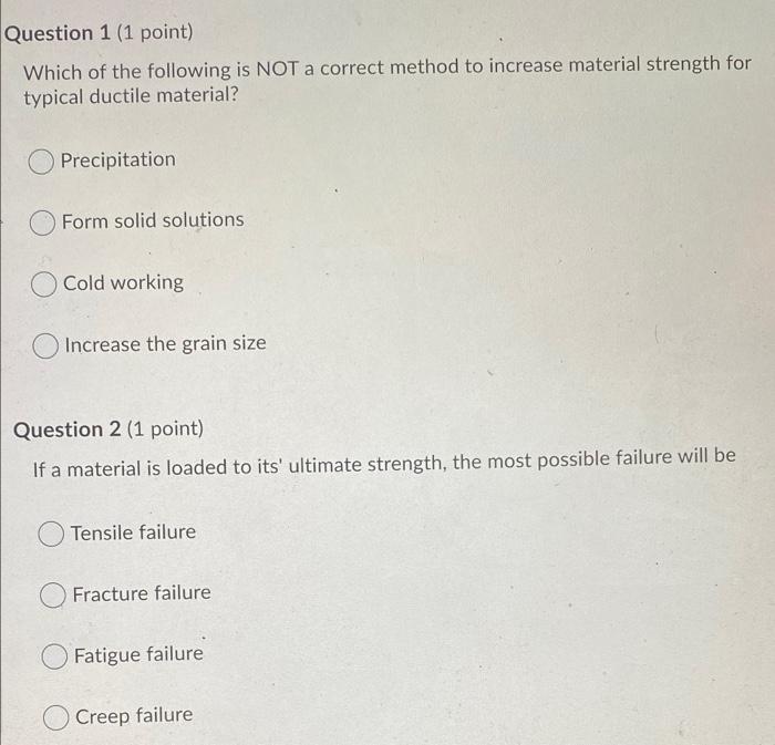 Solved Question 1 (1 point) Which of the following is NOT a | Chegg.com