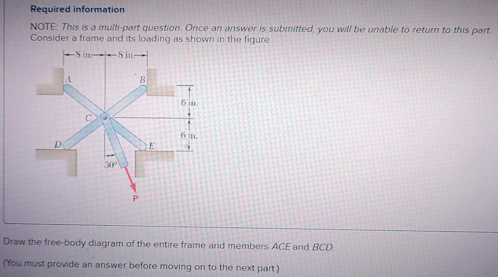 Solved Required information NOTE: This is a multi-part | Chegg.com