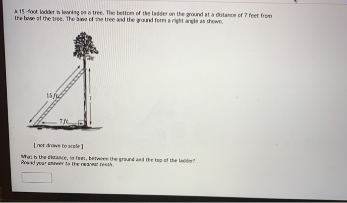 Solved A 15-foot ladder is leaning on a tree. The bottom of | Chegg.com