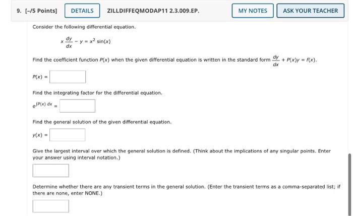 Solved 5. [1/3 points) DETAILS PREVIOUS ANSWERS | Chegg.com