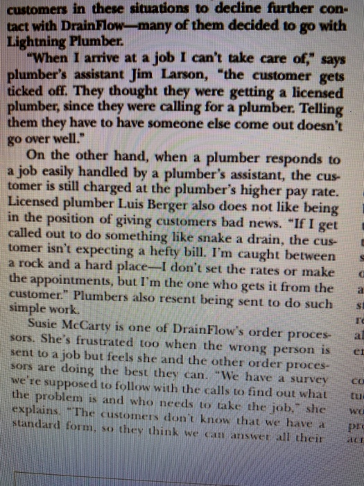 Solved Case on Drainflow company The Scenario DrainFlow is a