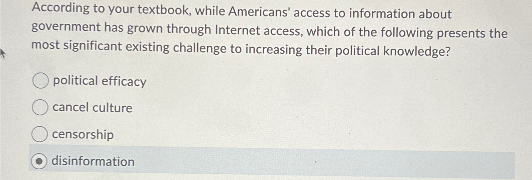 Solved According to your textbook, while Americans' access | Chegg.com