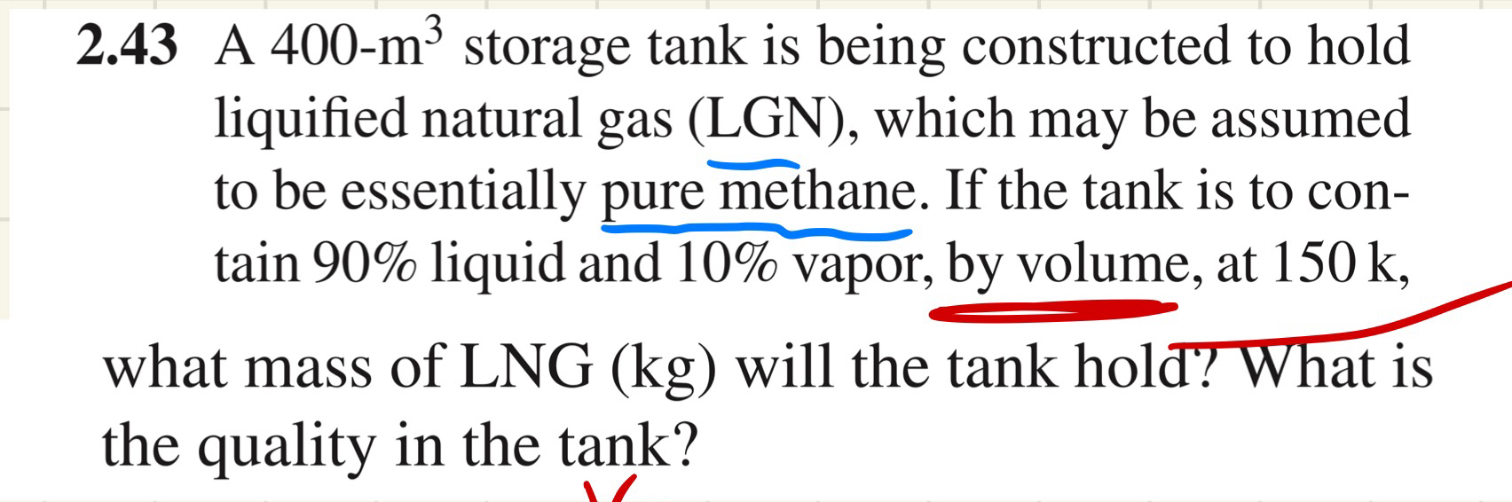 Solved 2.43 ﻿A 400-m3 ﻿storage tank is being constructed to | Chegg.com