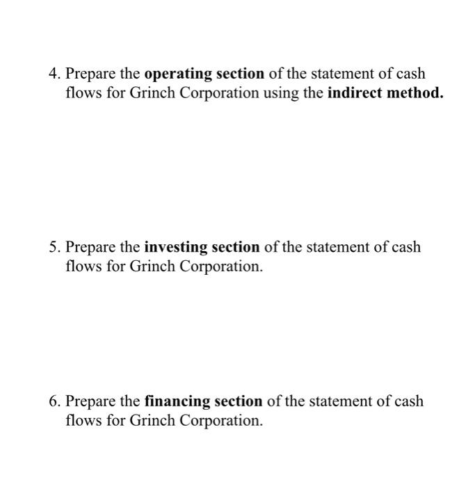 Solved 4. Prepare the operating section of the statement