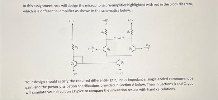 In this assignment, you will design the microphone | Chegg.com