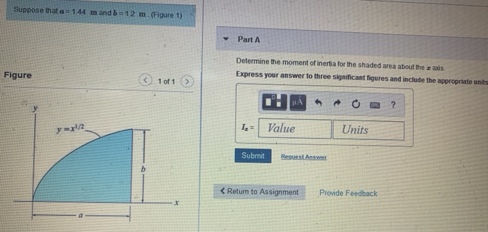 Solved Suppose that a = 1.44 m and b=12 m. (Figure 1) Part A | Chegg.com
