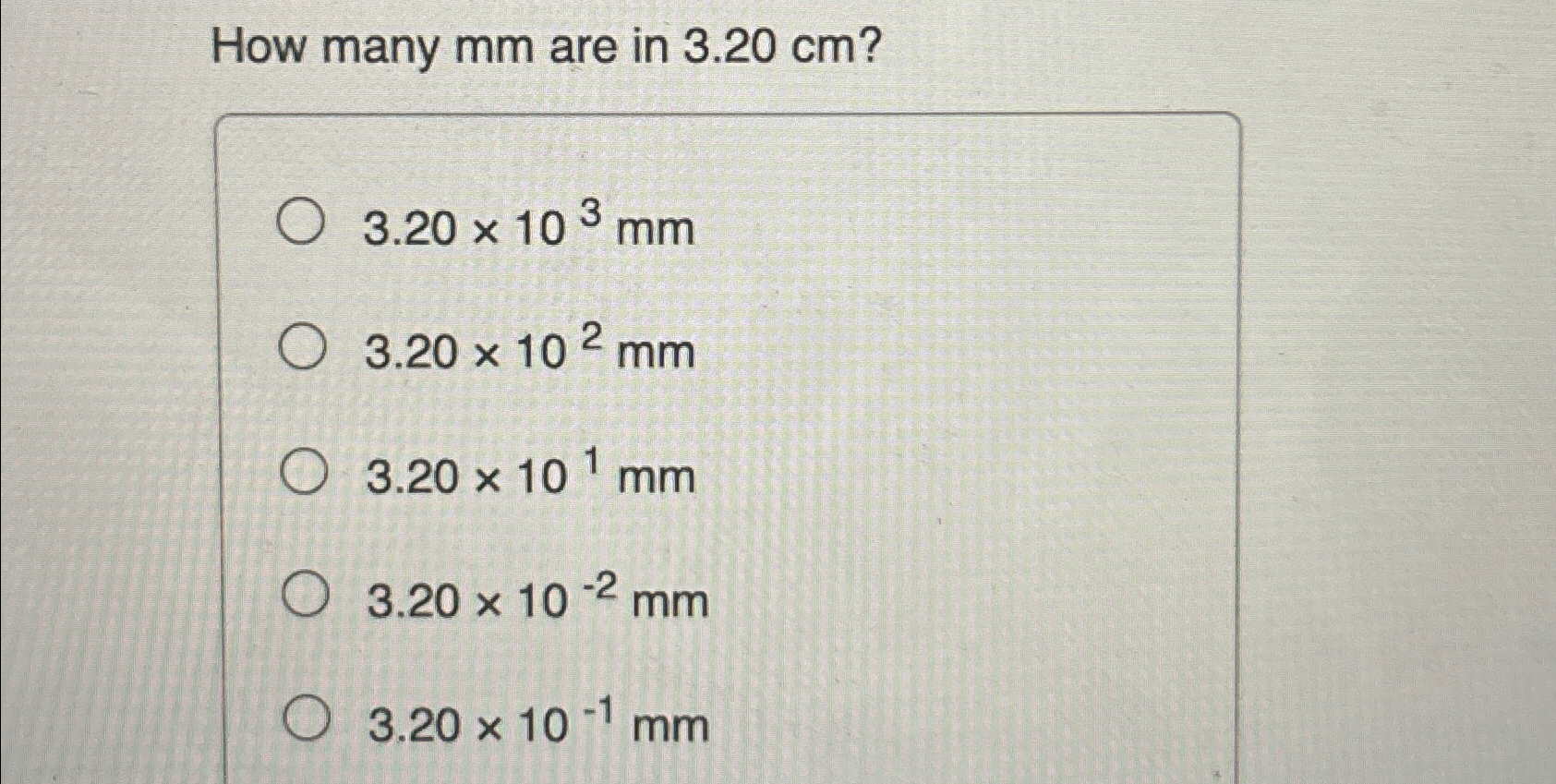 Solved How many mm ﻿are in | Chegg.com