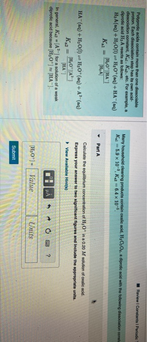 Solved Part A Find the CIO- concentration of a mixture that | Chegg.com