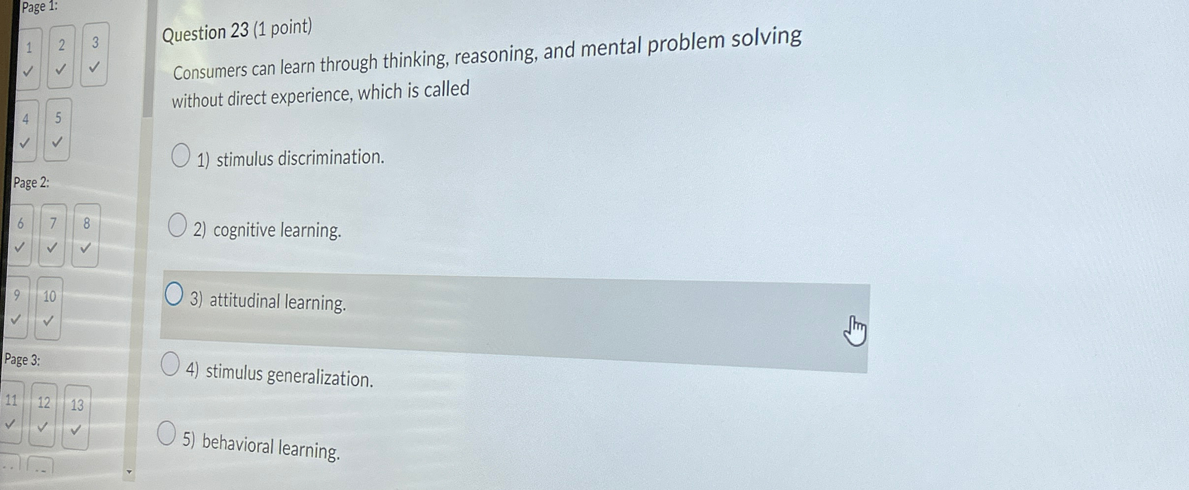 Solved Page 1:23Question 23 (1 ﻿point)Consumers can learn | Chegg.com