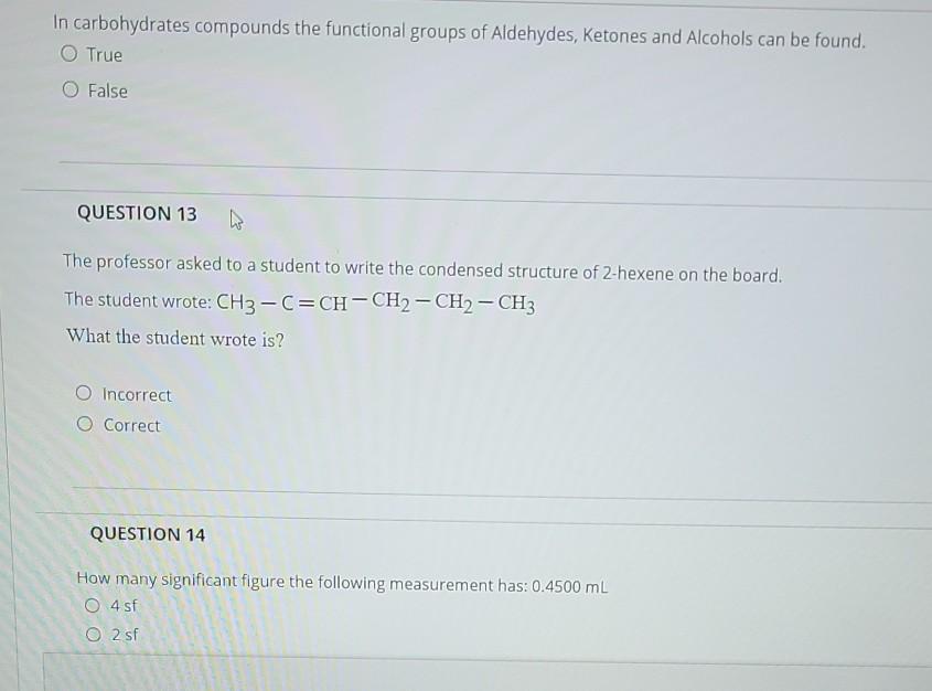 Solved In carbohydrates compounds the functional groups of | Chegg.com