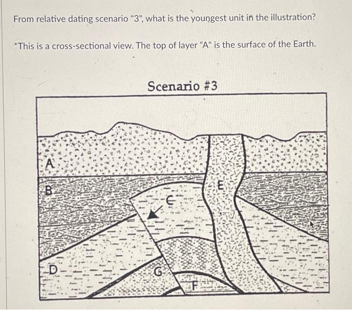 Solved From relative dating scenario 