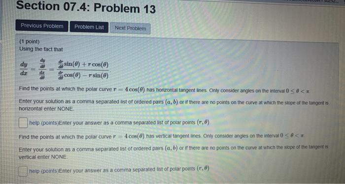 Solved Section 07.4: Problem 9 Previous Problem Problem List | Chegg.com