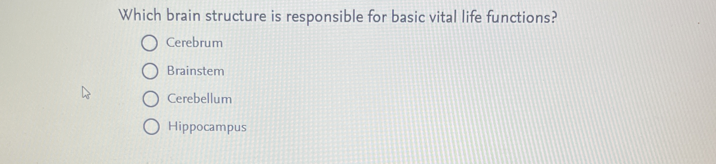 Solved Which brain structure is responsible for basic vital | Chegg.com