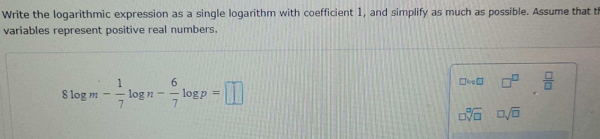 Solved Write the logarithmic expression as a single | Chegg.com