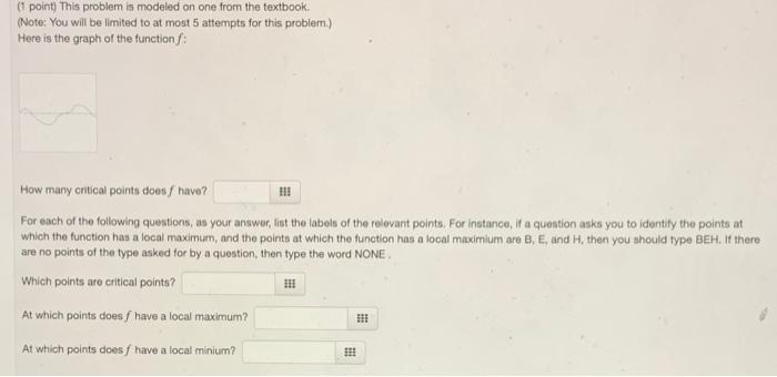 Solved (1 point) This problem is modeled on one from the | Chegg.com