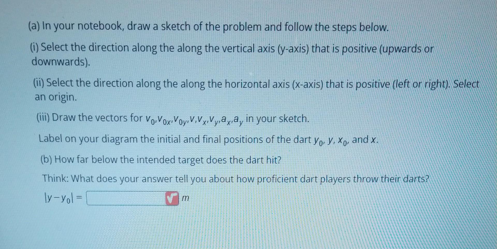 Solved 1. A dart is thrown horizontally at a speed of 10 m/s | Chegg.com