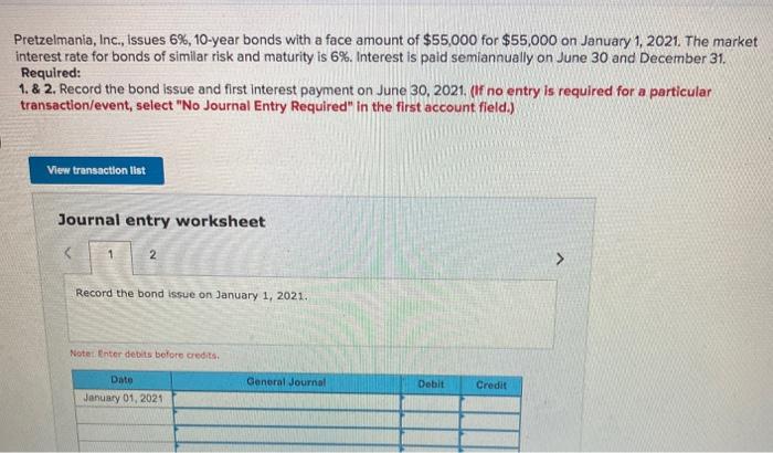 Solved Pretzelmania Inc Issues 6 10 year Bonds With A Chegg