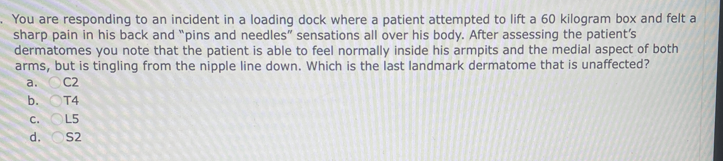 Solved You are responding to an incident in a loading dock