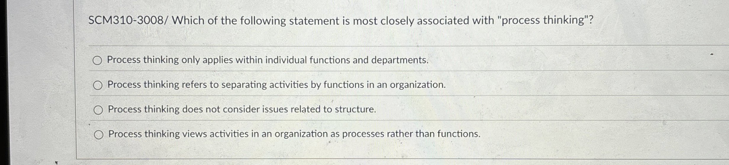Solved Which of the following statement is most closely | Chegg.com