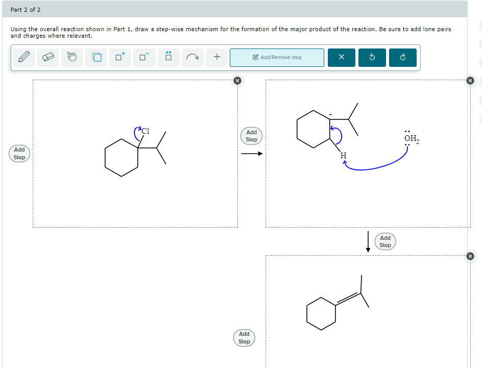 Solved Using the overall reaction shown in Part 1, ﻿draw a | Chegg.com