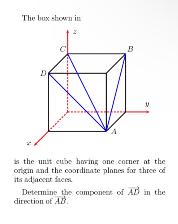 Solved The box shown inis the unit cube having one corner at | Chegg.com