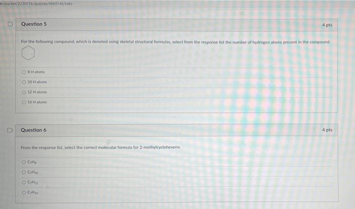 Solved Question 1 4 pts Select from the response lista | Chegg.com