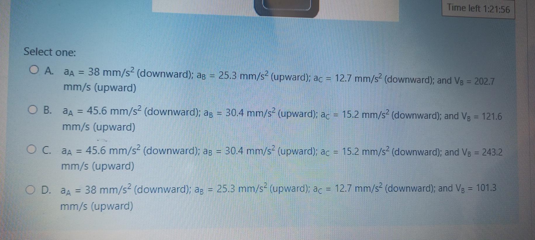 Solved Block C starts from rest and moves downward with a | Chegg.com