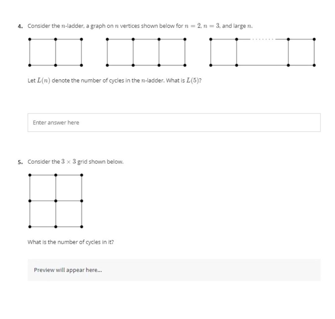 Solved 4. Consider the nladder, a graph on n vertices shown