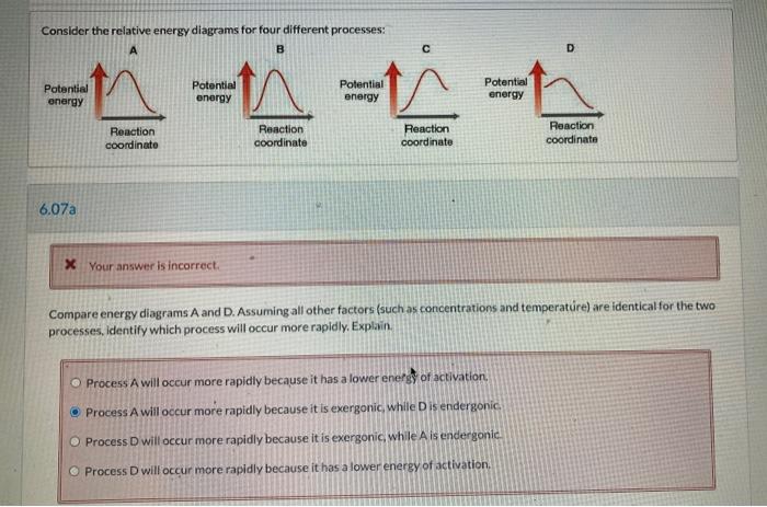 Solved Consider the relative energy diagrams for four | Chegg.com