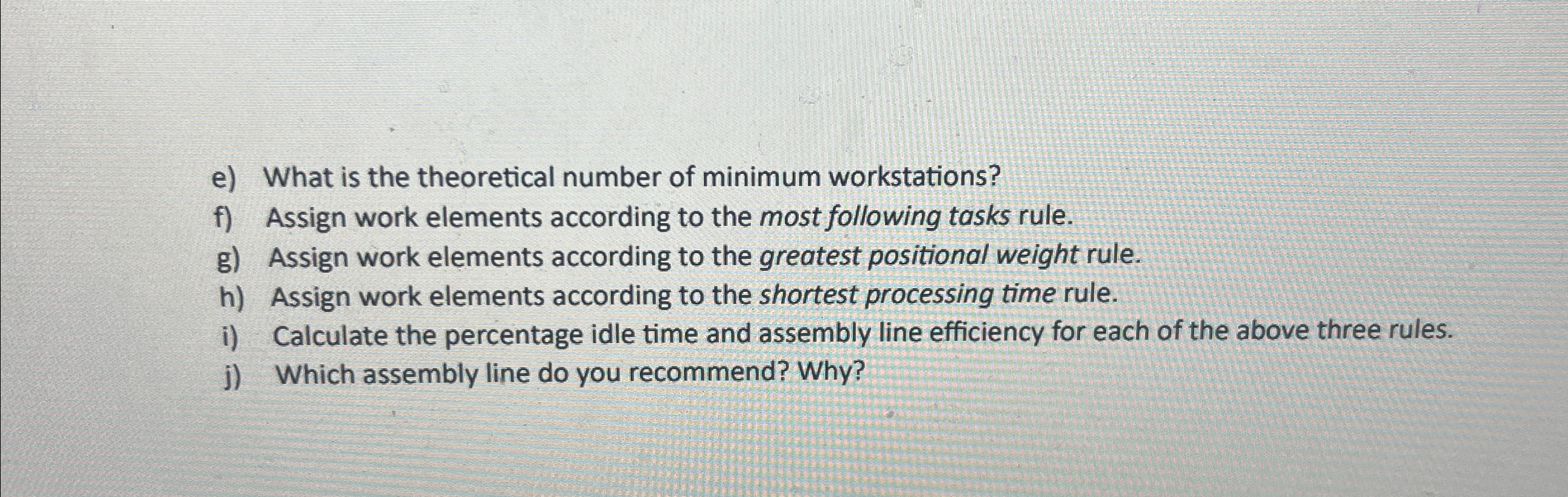 Solved e) ﻿What is the theoretical number of minimum | Chegg.com