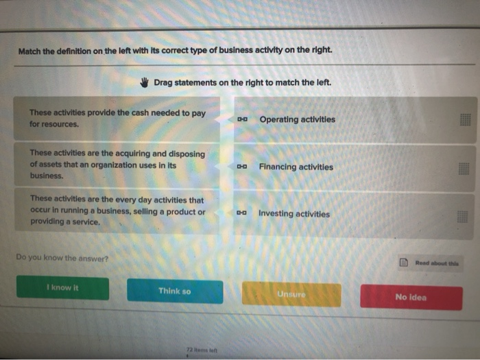 Solved Match the definition on the left with its correct