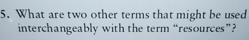 Solved What are two other terms that might be used | Chegg.com