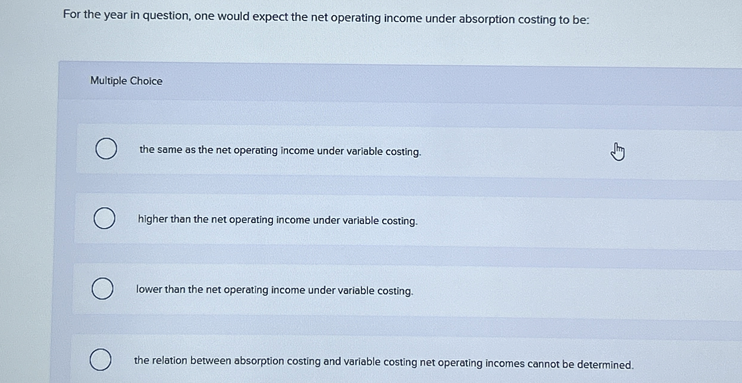 Solved For the year in question, one would expect the net | Chegg.com