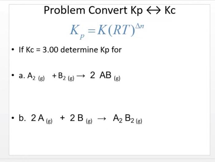 Converting between discount kp and kc