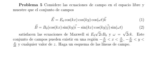 Solved Problema 5 Considere las ecuaciones de campo en el | Chegg.com