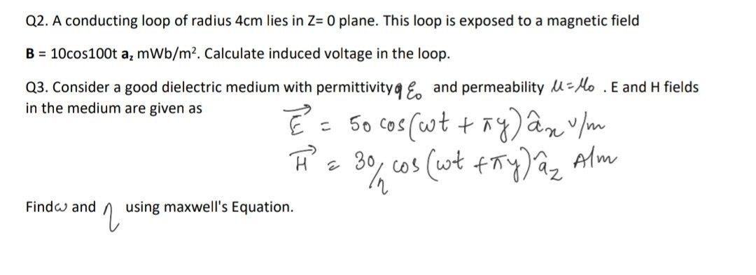 Q2 A Conducting Loop Of Radius 4cm Lies In Z 0 Chegg Com