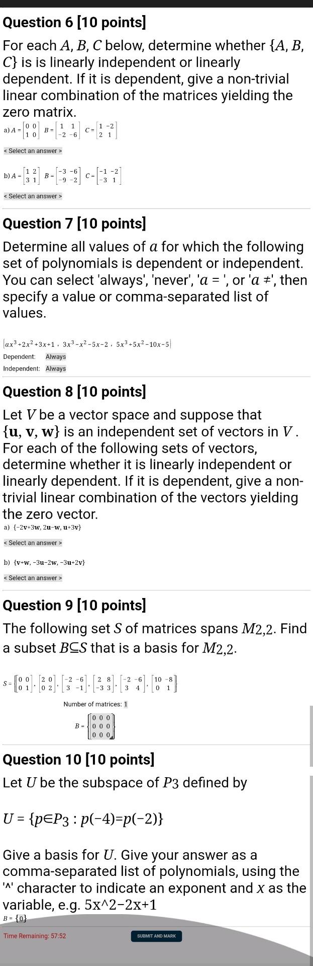 Solved Question 1 [10 points] Consider the following | Chegg.com