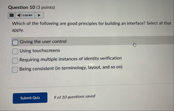 Solved Question 10 (3 ﻿points)Which of the following are | Chegg.com