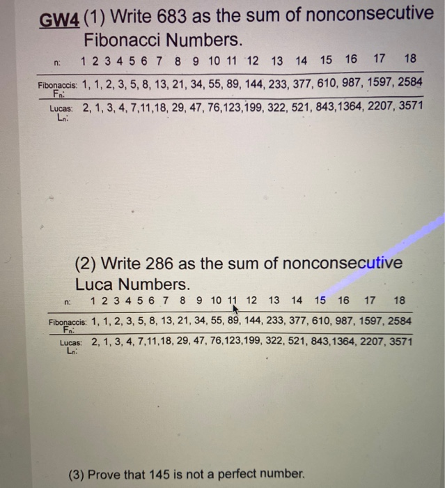 Solved Gw 4b Back 26 Discovering Still More Fibonacci Chegg Com